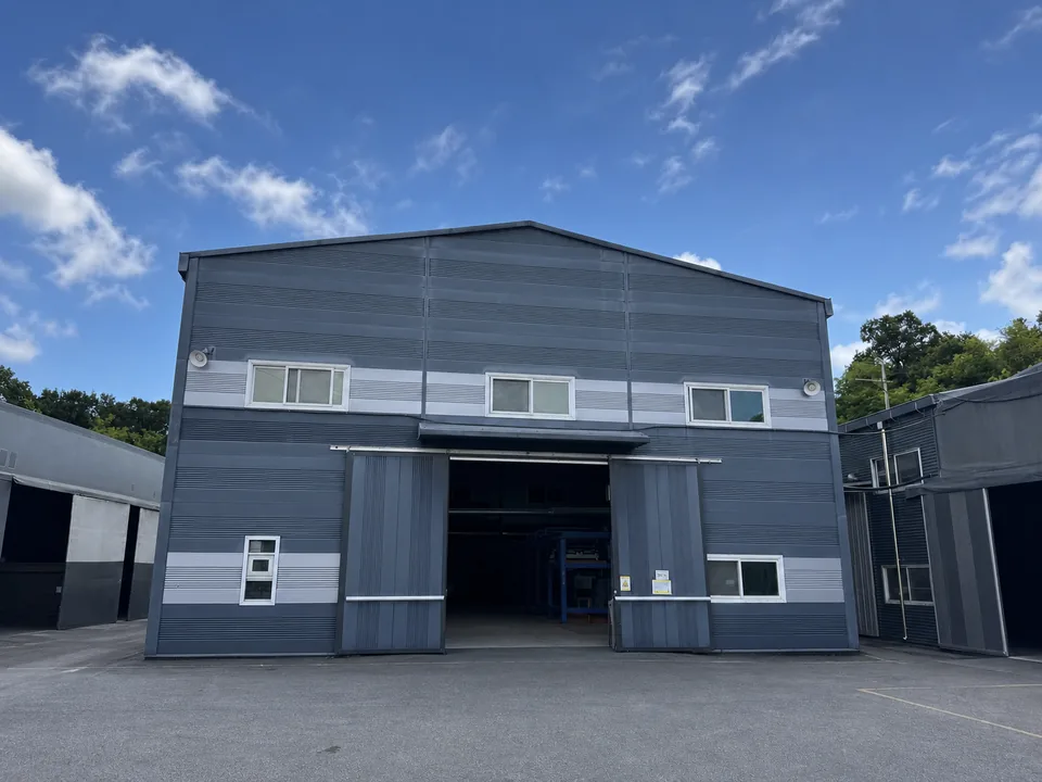 Exterior of HAEJOO NC Gimpo Fabrication Production Building, organized and corrected