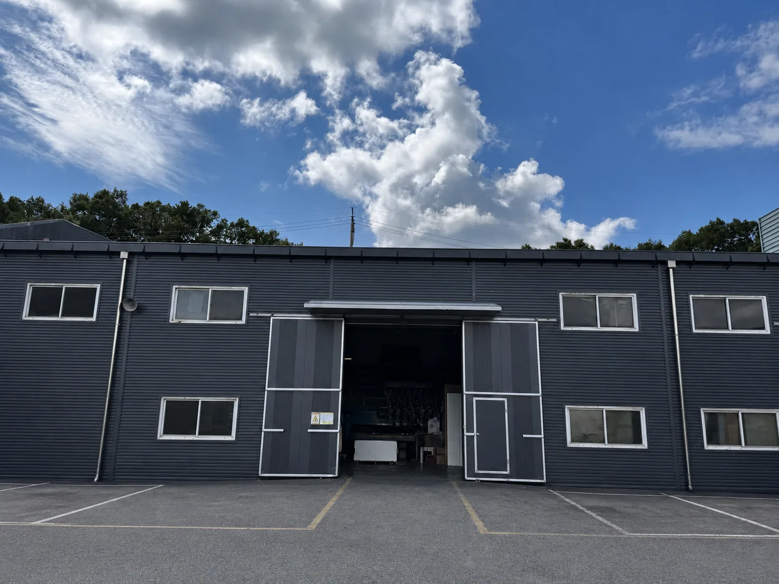 Processing production building connected with processing equipment and workflow